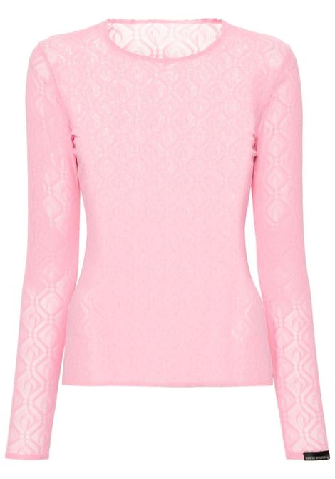 t-shirt moon diamant donna rosa in poliammide MARINE SERRE | WTO388 CJER0006PK30